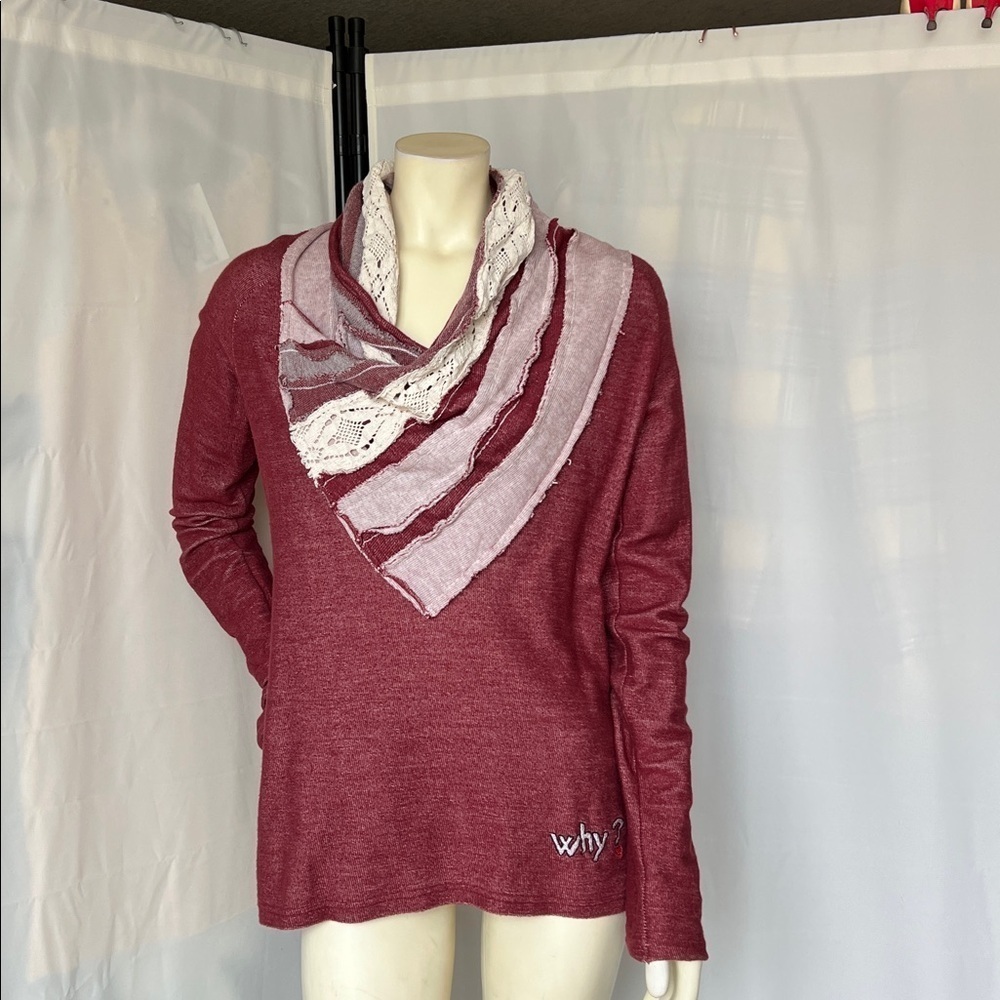 Desigual Cowl Neck Wrap Top Sweater